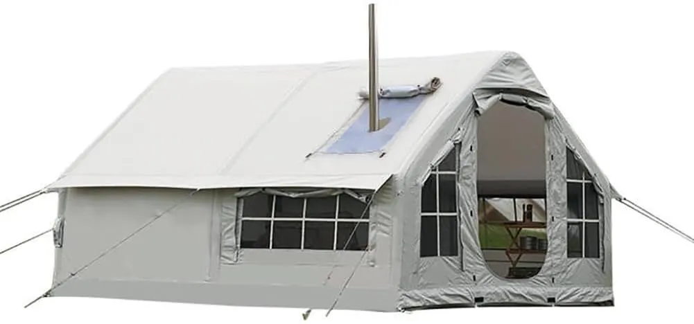 Outdoor Inflatable Tent, Camping Overnight Equipment, Foldable Portable Rainproof and Windproof Tent Without Setting Up
