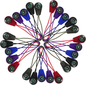 Outdoor Navigation Tool 50pcs Compact Portable Compasses for Hiking Camping with Lanyard