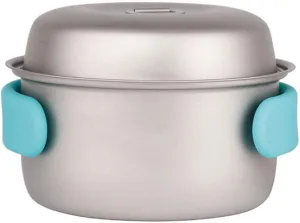 Outdoor Pure Titanium Portable Multifunctional Pot Cookware for 2-4 People with Anti-Scald Handle for Backpacking Hiking Picnic Outdoor Pots & Pans