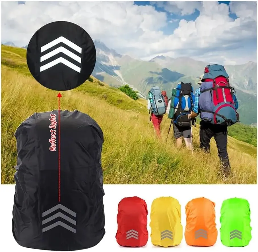 Outdoor Reflective Backpack Rain Cover Cycling Hiking Climbing Bag Cover Waterproof Rain Cover for Backpack 18-45L