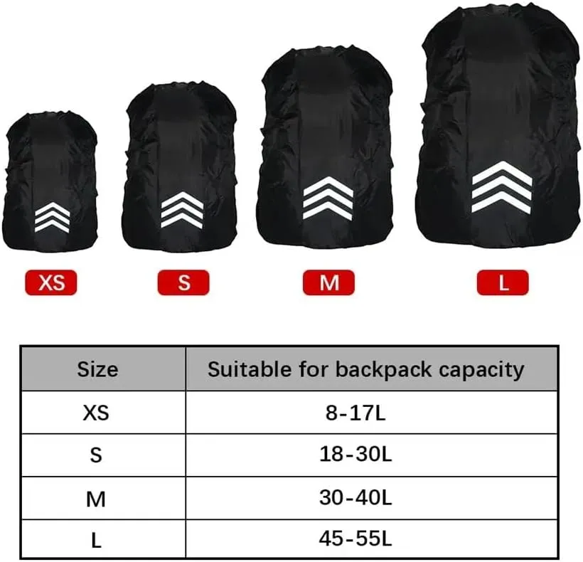 Outdoor Reflective Backpack Rain Cover Cycling Hiking Climbing Bag Cover Waterproof Rain Cover for Backpack 18-45L