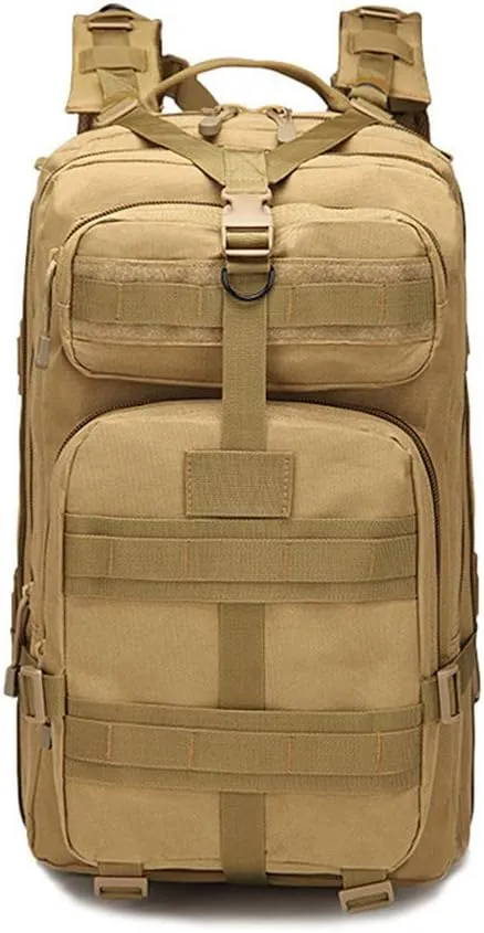 Outdoor Sports Pack Hiking Bag Tactical Rucksack Camo Knapsack Combat Camouflage Molle Upgraded Tactical 40L 3P Backpack - Black
