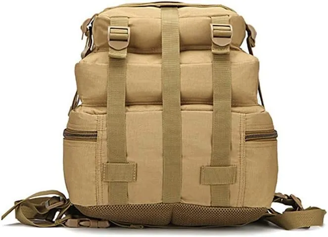 Outdoor Sports Pack Hiking Bag Tactical Rucksack Camo Knapsack Combat Camouflage Molle Upgraded Tactical 40L 3P Backpack - Black
