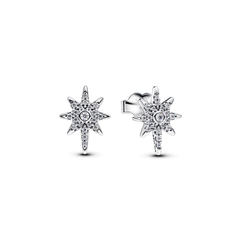 Pandora Sparkling North Star Stud Earrings 293587C01