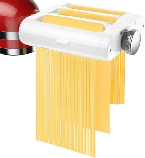 Pasta Maker Attachment for Kitchenaid/Cuisinart Stand Mixers, 3-in-1 Noodle Maker Pasta Roller Fettuccine Spaghetti Cutter and Cleaning Brush, Kitchen aid Accessories- Pasta Roller and Cutter Set