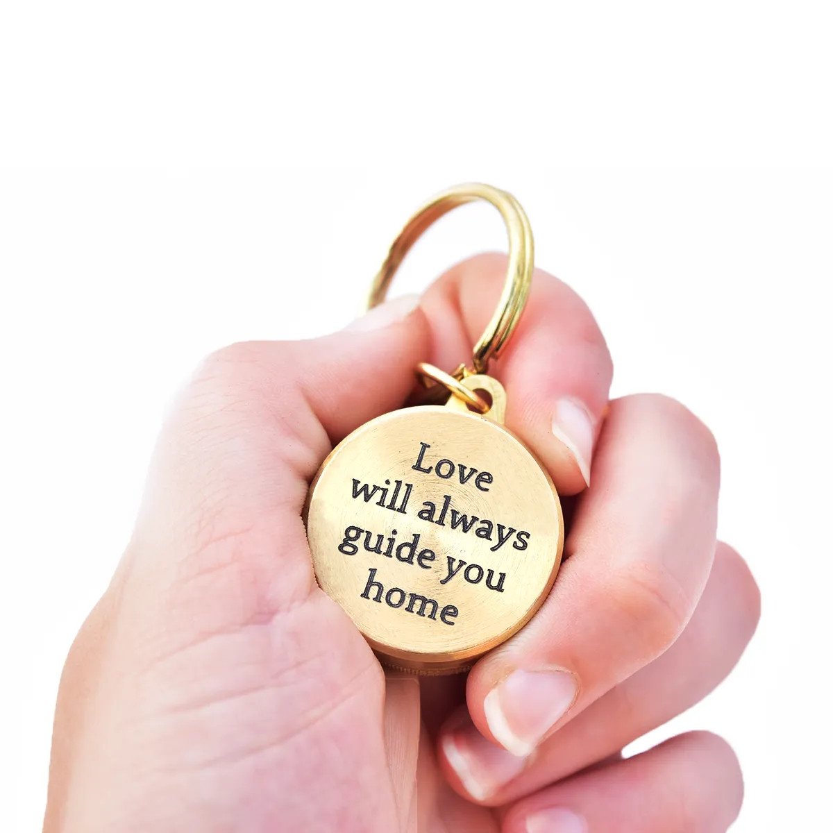 Personalized Compass Keychain