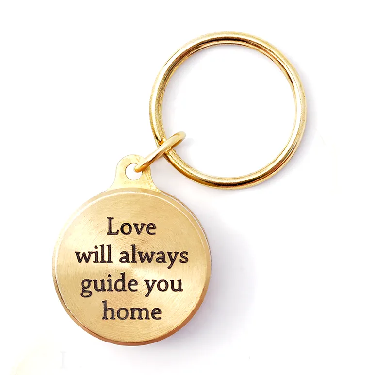 Personalized Compass Keychain