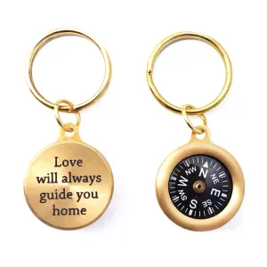 Personalized Compass Keychain