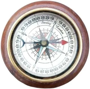 Personalized Working Compass, Wooden Engrave Compass