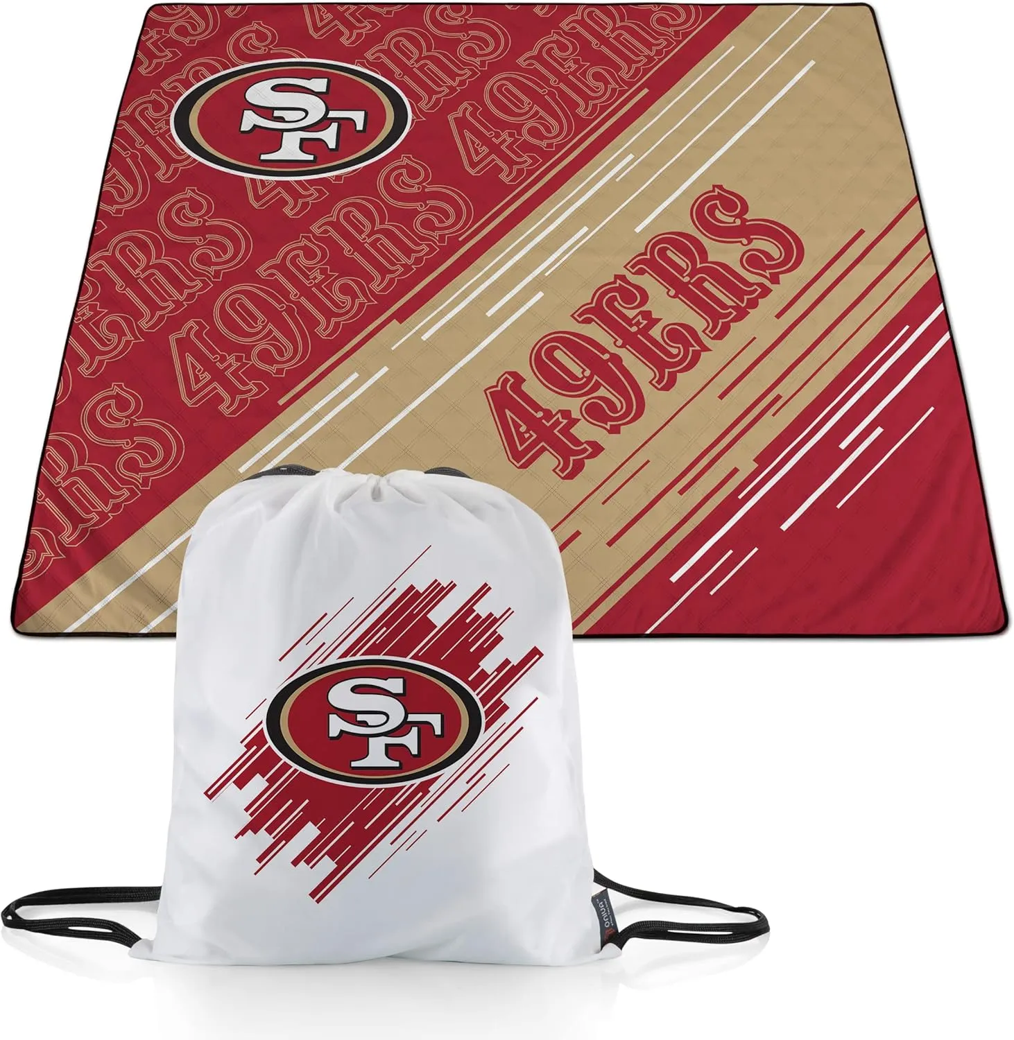 PICNIC TIME NFL Unisex-Adult NFL Impressa Picnic Blanket, Lightweight Beach Blanket, Machine Washable, Outdoor Blanket