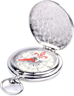 Pocket Watch Flip Compass Portable Hiking Navigation Compass Luminous in The Dark Navigation Car Compass Keychain (Color : B)