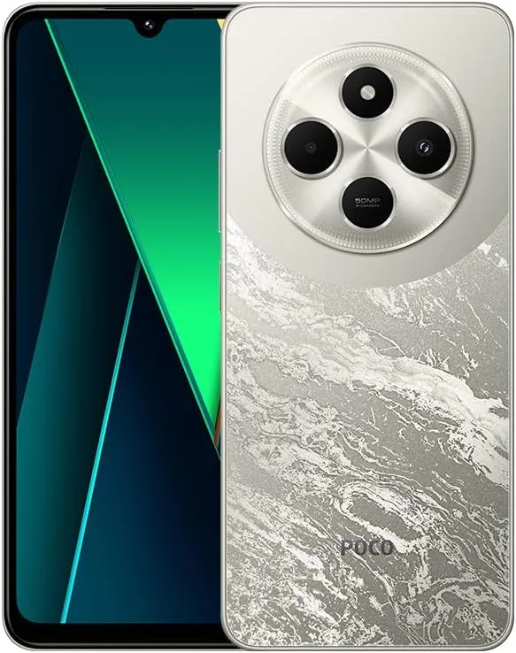 Poco C75 4G LTE GSM (for Tmobile Mint Tello & Global) (256GB   8GB) 50MP Triple Camera 6.88" Octa CoreUnlocked (Black)