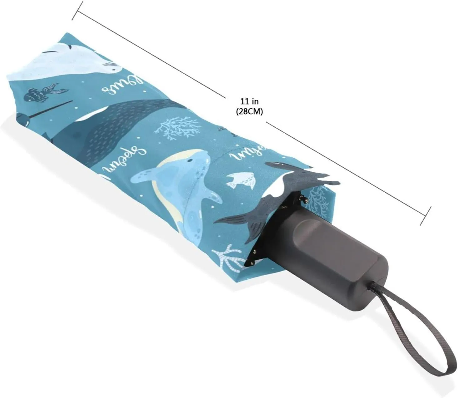 Poeticcity Rain Travel Umbrella, Hand Open Close Windproof Waterproof Folding Umbrella, Compact Canopy Strong Ray Parasol Umbrella