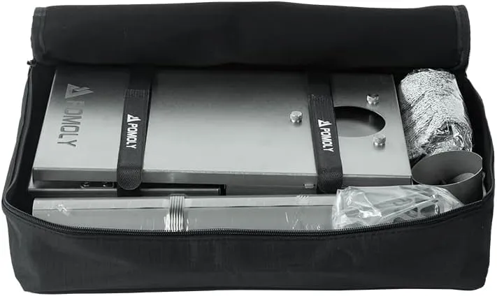 POMOLY Camping Wood Stove Hot Tent Stove, T1 Mini Portable Lightweight Titanium Stove for Hiking, Cooking, Heating