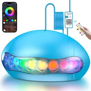Pool Lights for Inground Aboveground - Pool,18W LED Underwater Submersible Swimming Lights IP68 Waterproof with APP Control and Controllers,256 Modes Color Changing,Music Sync,32.8FT Cord,12V