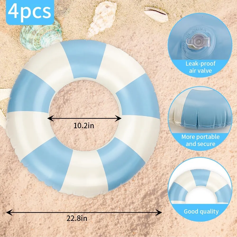 Pool Tubes, Inner Tubes for Pool, Round Intertubes Pool Floating Tubes Swim Pool Rings Floaties Tubes