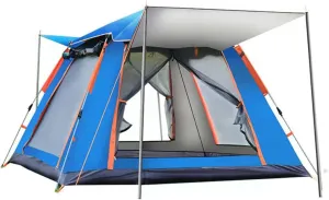 Pop Up Camping Tent 104x104x75 inch, 2/4/6 Person Dome Tent, Waterproof Windproof Easy Setup Tents, Lightweight Outdoor Tent for Backpacking, Easy Set-up Double Layer Tent for 4 Season
