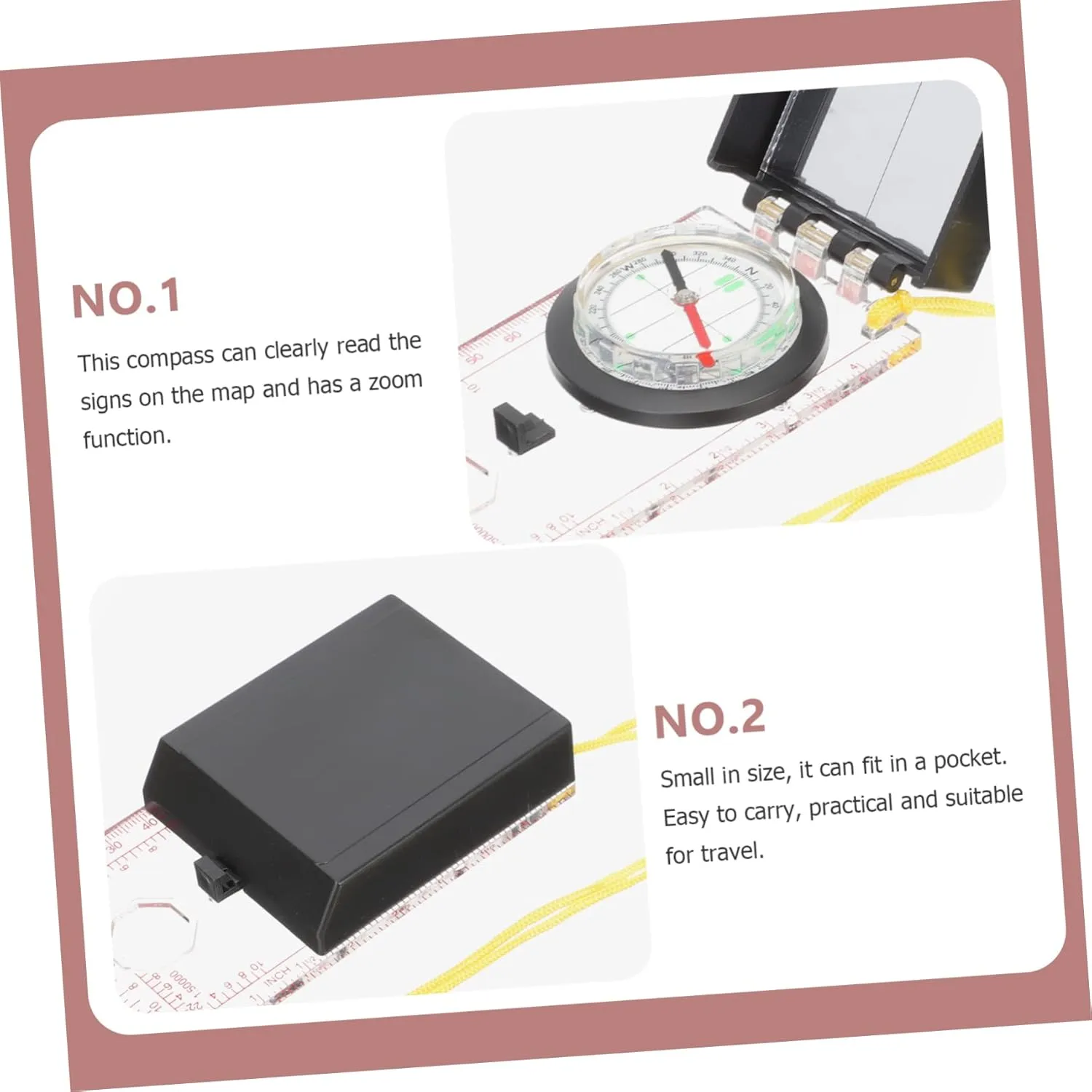 POPETPOP Hiking Compass Mapping Hiking Tools Compass Survival Directional Compass Compass Pocket Compass Survival