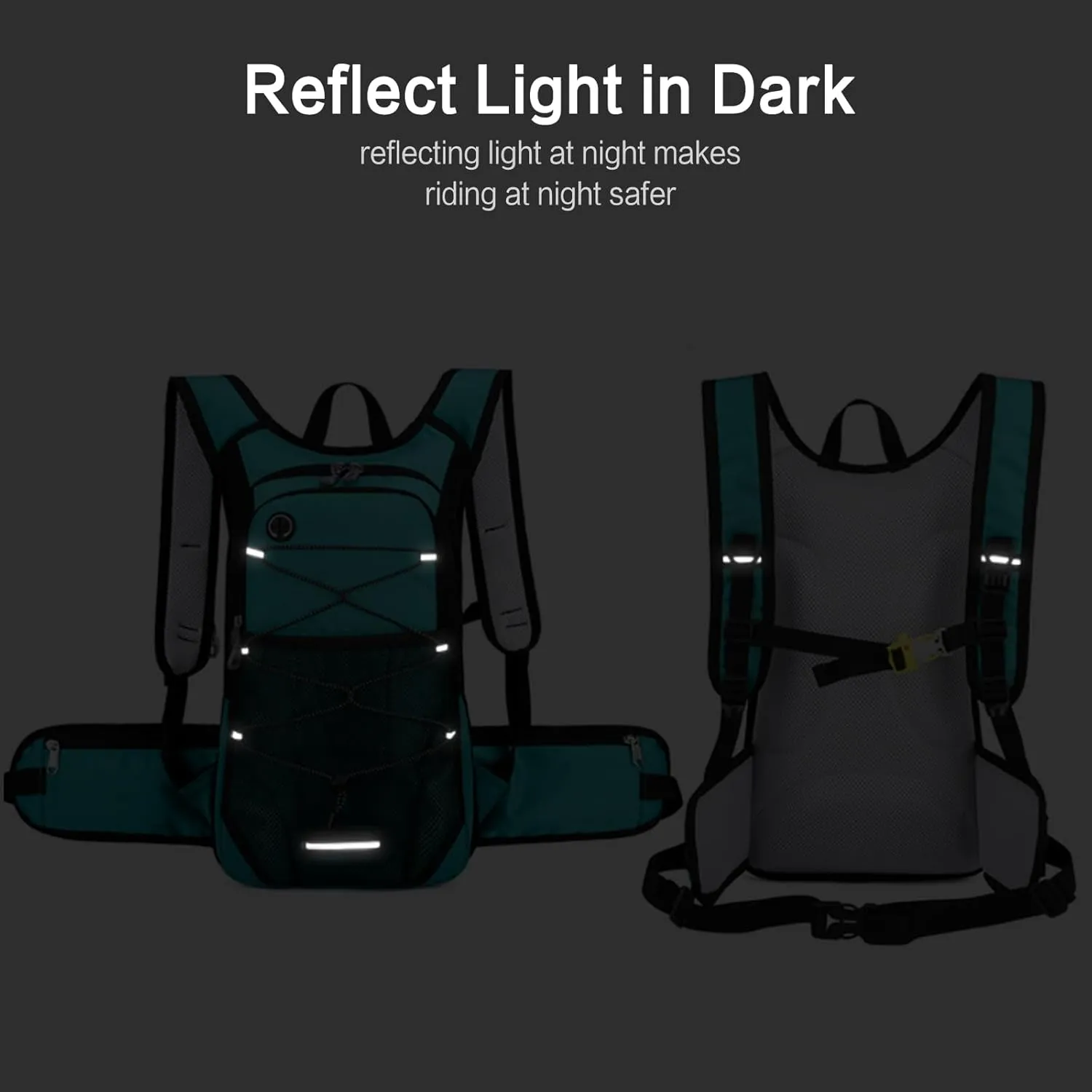 PORRASSO Hiking Backpack 19L Waterproof Daypack Rucksack with Earphone Hole Breathable Backpack for Women Men Trekking Cycling Climbing Outdoor Sports Royal Blue