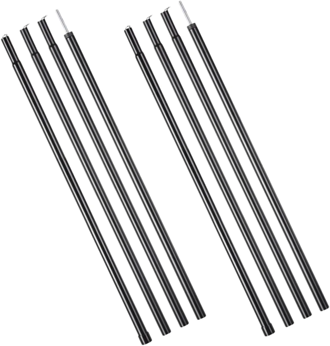 Portable Aluminum Tent Canopy Poles Camping Tarp Rods Kit Frame Strong Wind Wear-Resistant Ideal for Camping