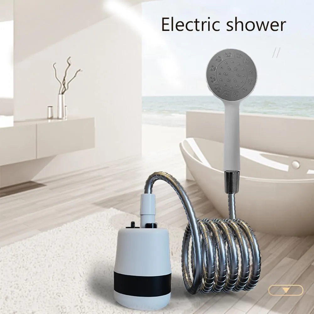 Portable Camping Shower, Rechargeable Camp Showerhead Kit with Brushless Motor Camp Shower Pump, Waterproof Outdoor Shower Kit for Hiking, Travel, Car, Pet