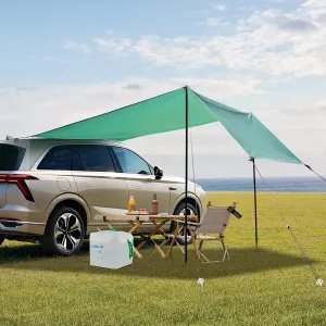 Portable Car Awning, Lightweight Vehicle Awning for Camping UV50  Car Canopy for Beach, Outdoor Activities | Easy Setup, Waterproof & Compact Design