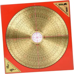 Portable Chinese Compass Retro Style Taoist Compass for Decoration Outdoor Use with Traditional Markings for Home Office Decor
