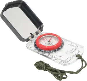 Portable Compass, Mountaineering, Card Type Compass, LED Lamp, Measuring Scale, Inclinometer, AntiLoss, Strap Included, Multifunction