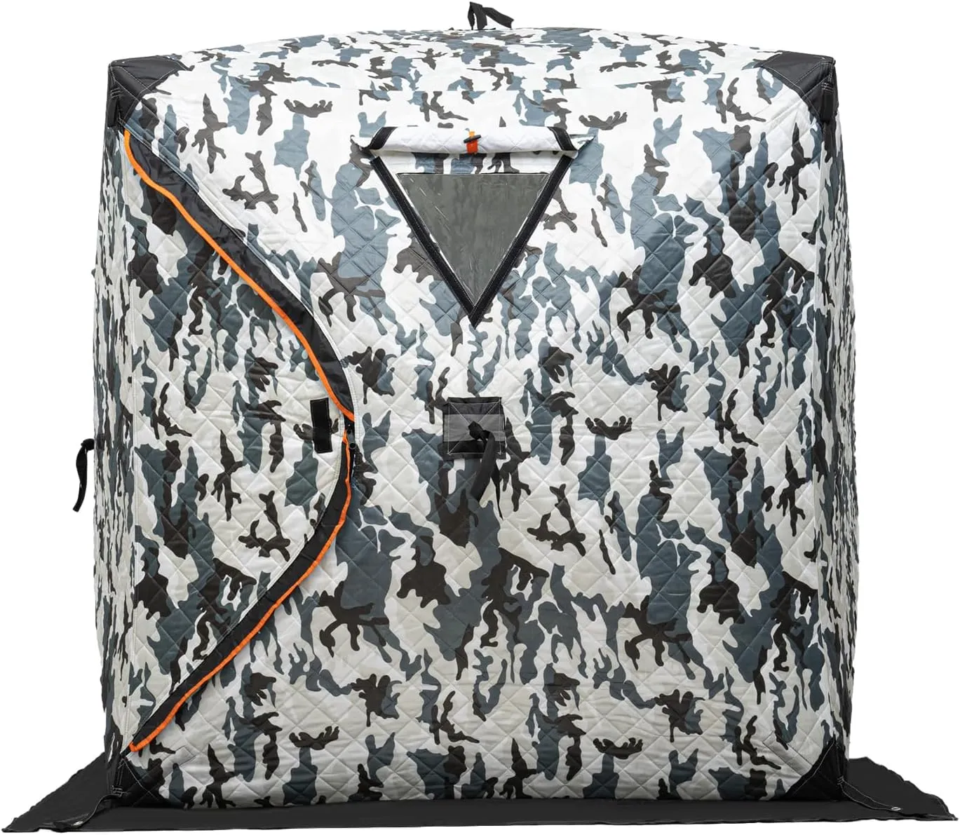 Portable Ice Fishing Tent, Fishing Shelter, 1-2 Person Thermal Ice Fishing Tent for Ice Fishing Winter Fishing Camouflage,Red/Blue/Orange/Camouflage