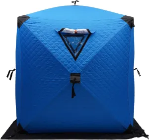 Portable Ice Fishing Tent,Freestanding Fishing Shelter with Built-in Storage Pocket Windscreen Fabric,Thermal Ice Fishings Shanty for Parks,Backyards,Playdates,Picnics