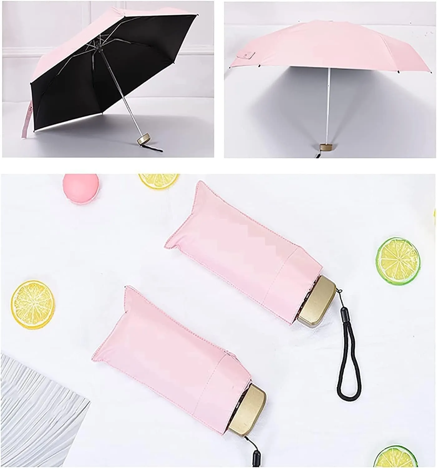Portable Umbrella for Travel Foldable Umbrella Ultralight Pocket Umbrella UV Umbrella Parasol Waterproof Lightweight Portable Backpack Umbrella Umbrella Outdoor(Purple)