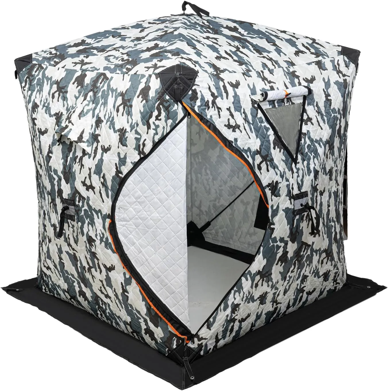 PortableIce Fishing Shelter 1-2 Person Thermal Portable Ice Shanty Ice Shack with Insulated Layer for Ice Fishing Winter Fishing Windproof & Waterproof