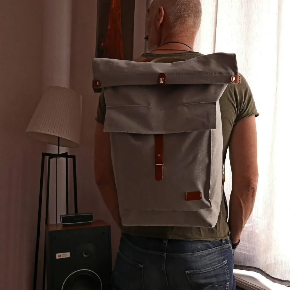Portlander II in gray (cognac details)