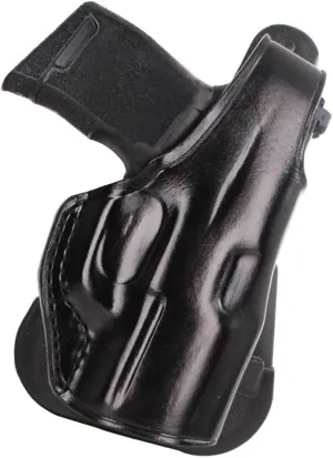Premium Leather Paddle Holster OWB with Thumb Break Fits Standard Sigg P365 with Out Rail 9mm Micro Compact 3.1''BBL, Right Hand Draw, Black Color #1329#