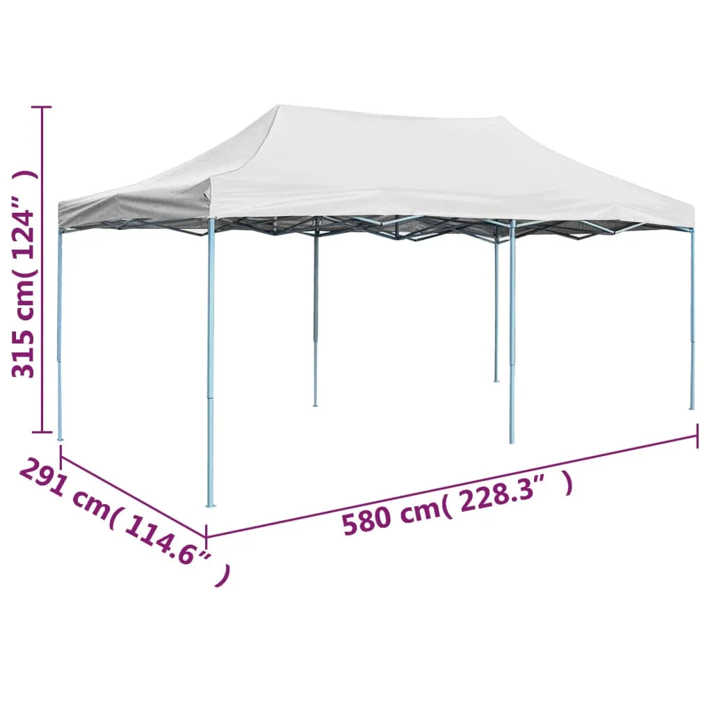 Professional Folding Party Tent 9.8'x19.7' Steel White