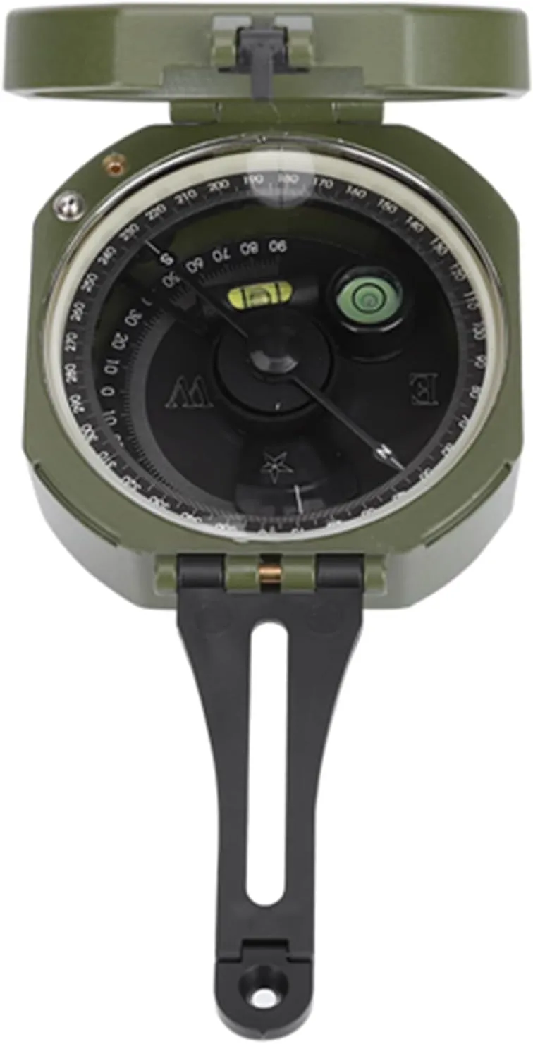 Professional Outdoor Geological Compass Waterproof with Fluorescent Dial, HighAccuracy Zinc Alloy for Hiking and Surveying