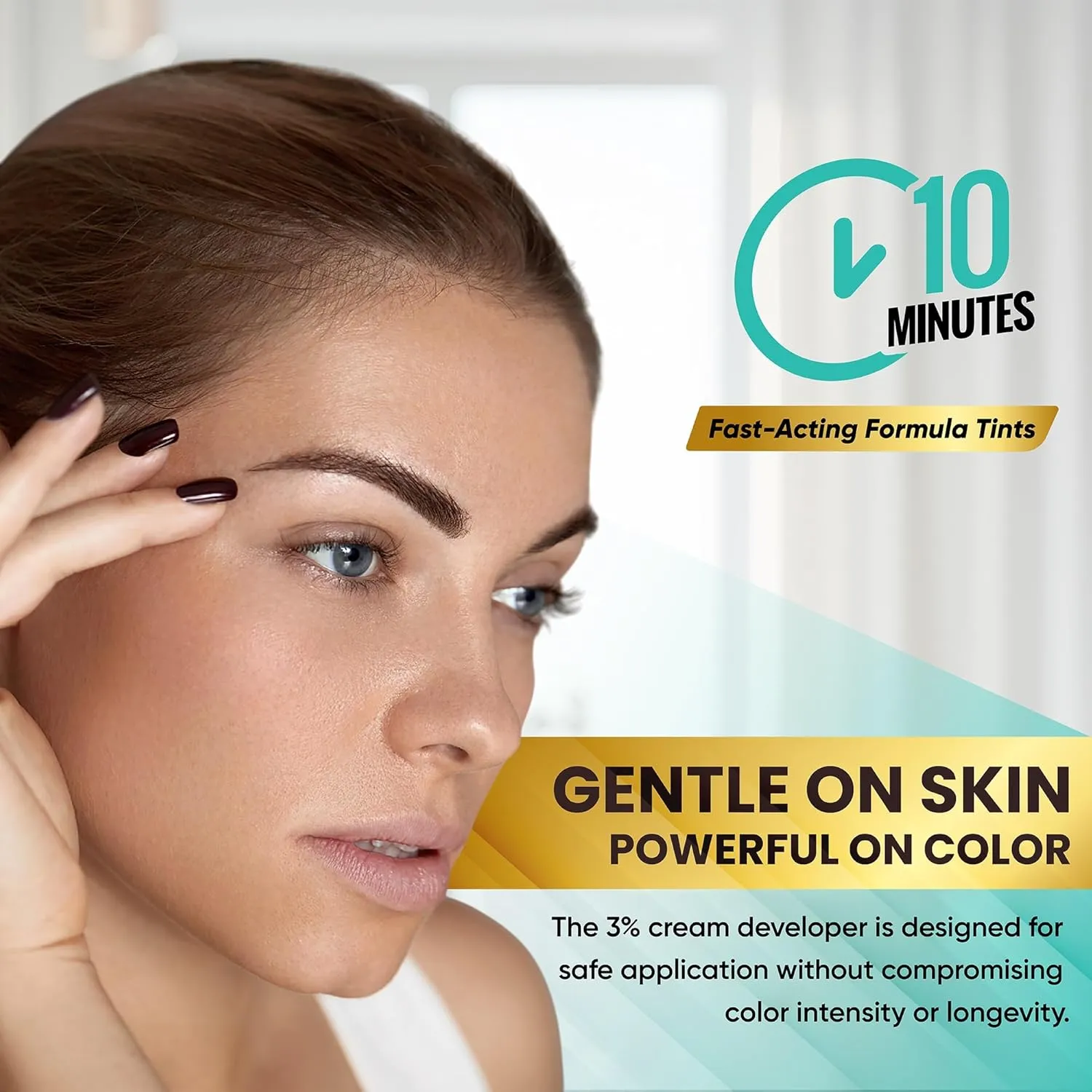 Professional Tint Kit Semi-Permanent 40 Applications Lasts 4-6 Weeks Spot Coloring Set WaterprooF (Light Brown, 25 ML)