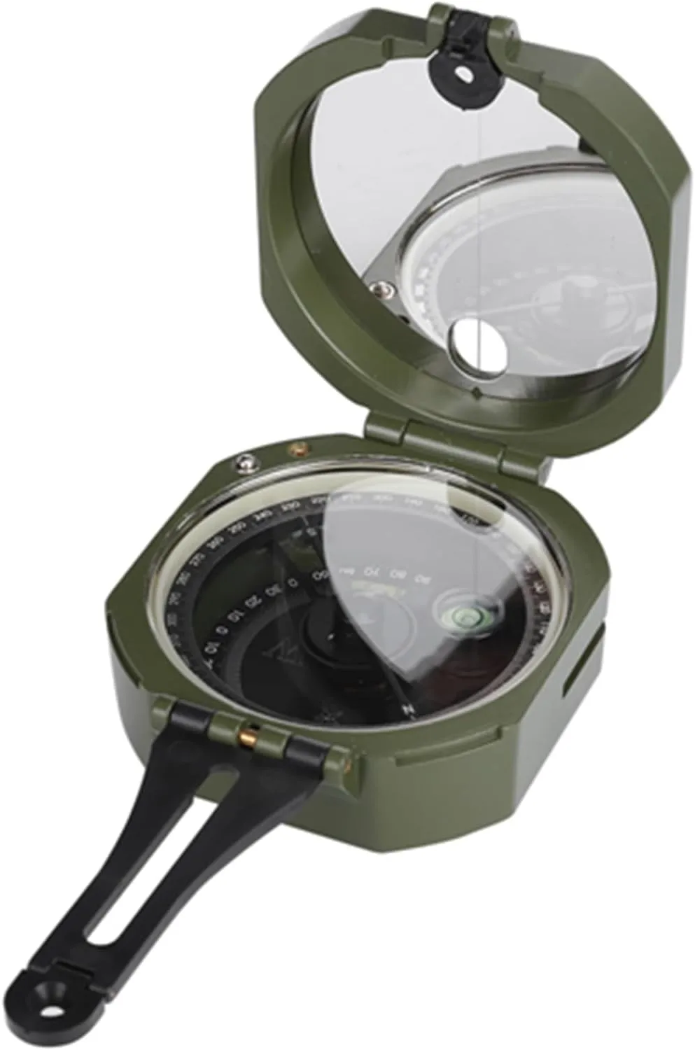Professional Waterproof Fluorescent Compass Multifunctional Geological Compass for Outdoor Adventure Aluminum Alloy