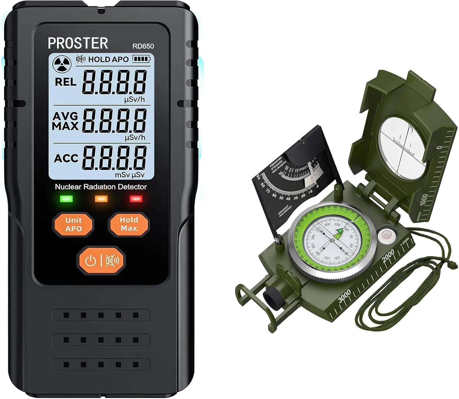 Proster IP65 Compass - Portable Geiger Counter