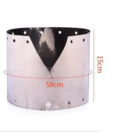 Pure Titanium Ultra-thin Camping Wind Shield Mountaineering Stove Accessories