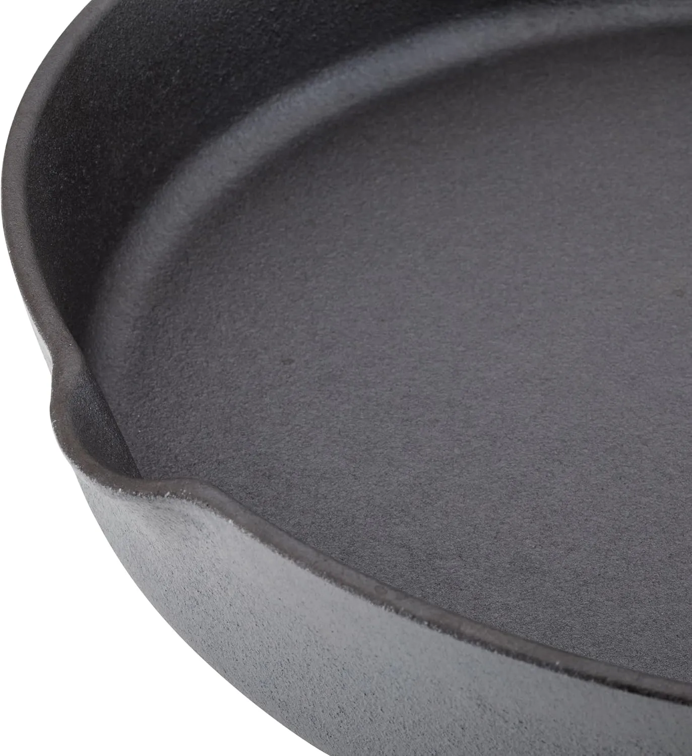 Rachael Ray NITRO Cast Iron Frying Pan/Skillet with Helper Handle and Pour Spouts, 12 Inch, Gray