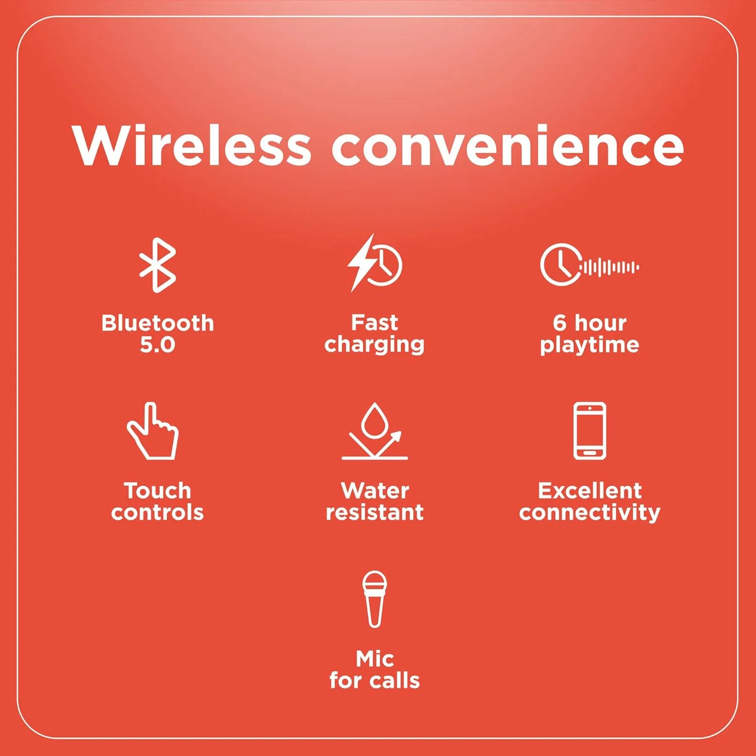 RadioShack High Performance Wireless Headphones, Active Noise Cancelling Earbuds, IPX5 Water Resistant Bluetooth Headphones with 400MAH Battery, Pink