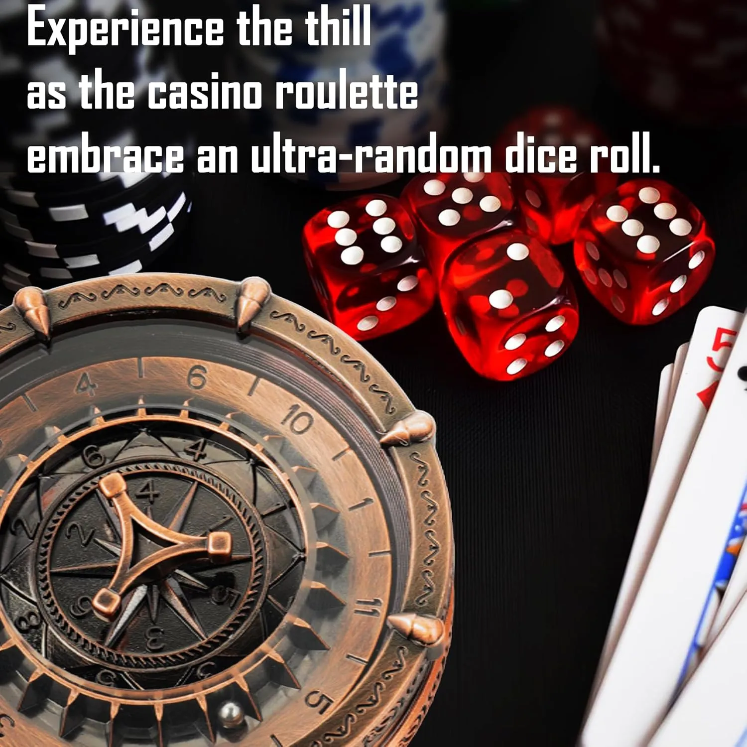 Random King Dice Set Unique Roulette DND Dice Dice for Dungeons & Dragons Tabletop RPG Games - Cool Randomness Prop and Fidget Roller, for Gamers Dice Goblin Collections