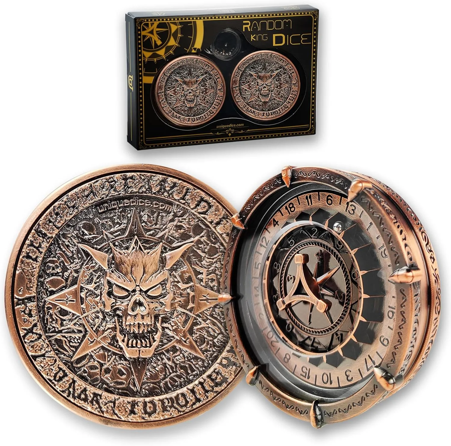 Random King Dice Set Unique Roulette DND Dice Dice for Dungeons & Dragons Tabletop RPG Games - Cool Randomness Prop and Fidget Roller, for Gamers Dice Goblin Collections