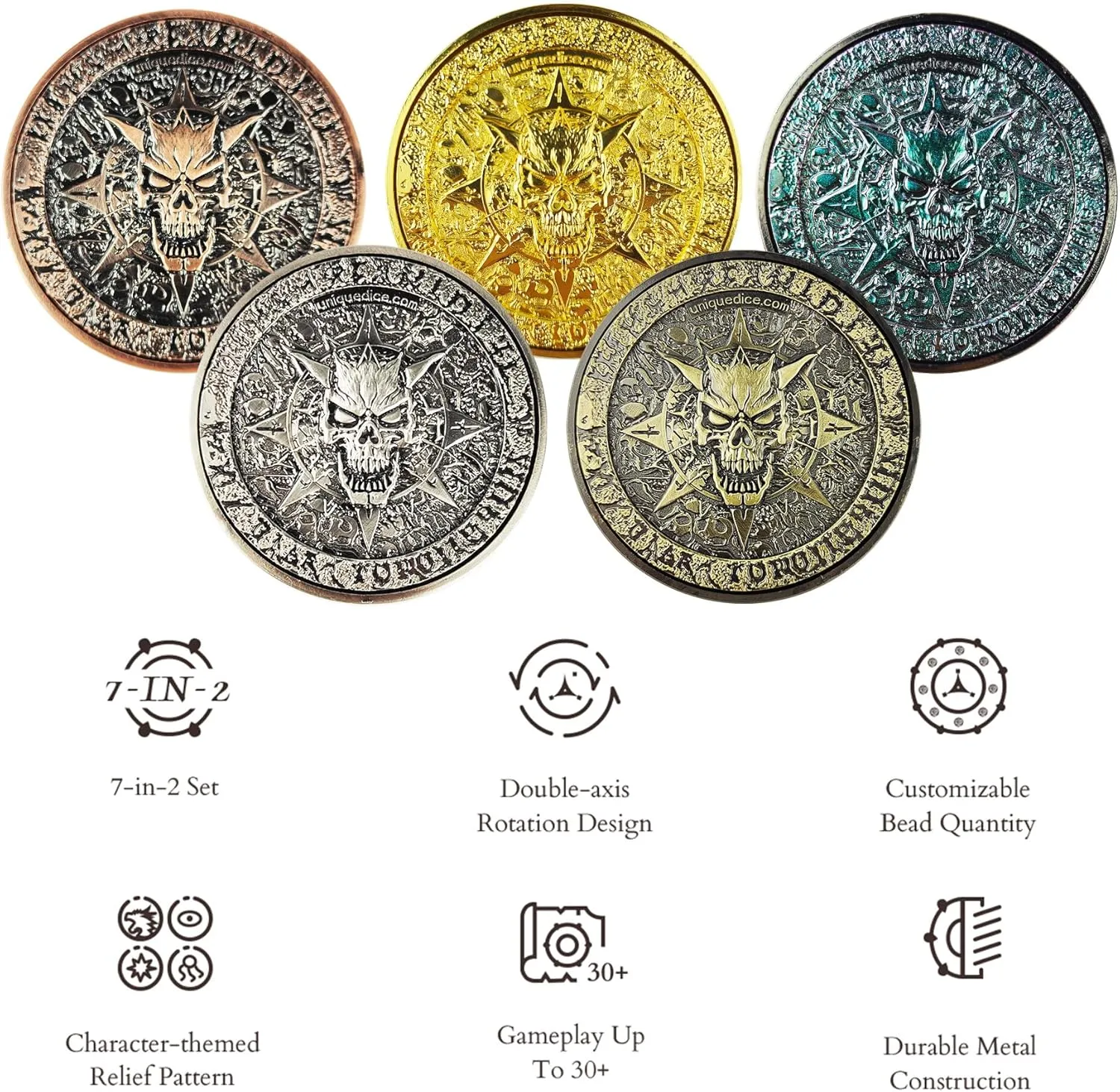 Random King Dice Set Unique Roulette DND Dice Dice for Dungeons & Dragons Tabletop RPG Games - Cool Randomness Prop and Fidget Roller, for Gamers Dice Goblin Collections