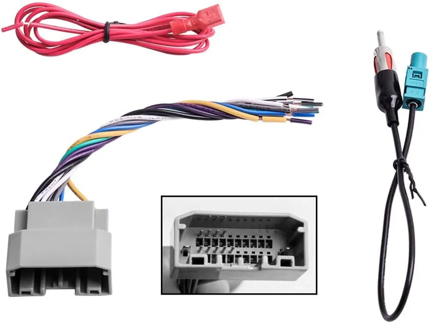 RDBS Car Stereo Wiring Harness Fit for 2006-2016 Dodge, 2008-2016 Jeep, 2004-2016 Chrysler Modles Radio Wire with Antenna Adapter Connector