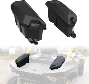 Rear Side Cargo Storage Boxes for Maverick R, 13.5L Waterproof Bed Tool Side Cargo Storage Boxes Compatible with Can Am Maverick R 2024  Accessories Replace #715007372 (2PCS)