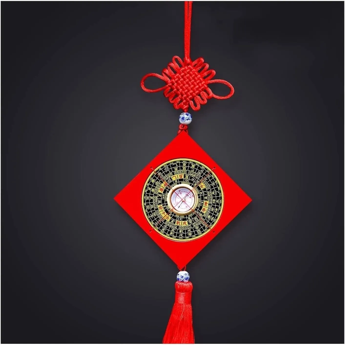 Retro Compass,Feng Shui Compass,Eight Diagrams Plate High-Precision Professional Pure Copper Comprehensive Compass Compass Compass Home Pendant Ancient Chinese Compass (Color : A) (Color : B)