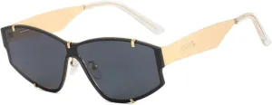 Retro Rimless Sunglasses Women Fashion v400 Men Eyewear Luxury Metal