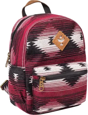 Revelry Supply Shorty Mini - Smell Proof, Water Resistant, Lockable - Backpack 7.4l Maroon Pattern